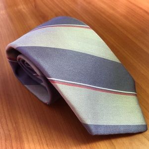 Vintage Yves Saint Laurent Purple Herringbone Tie